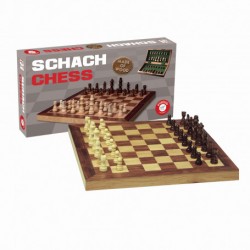 Jeu d'échecs pliant en bois...