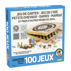 Coffret en bois 100 jeux -...