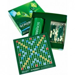 Mattel Games Scrabble Voyage, édition Miniature 20 x 20 cm, Jeu de